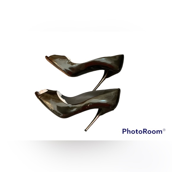 MIU MIU peep toe heels pumps stilettos, patent leather,  size 38 - Picture 3 of 6